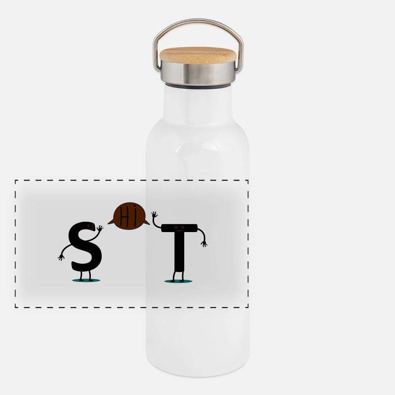 shit Panoramic Thermal Bottle with Bamboo Lid