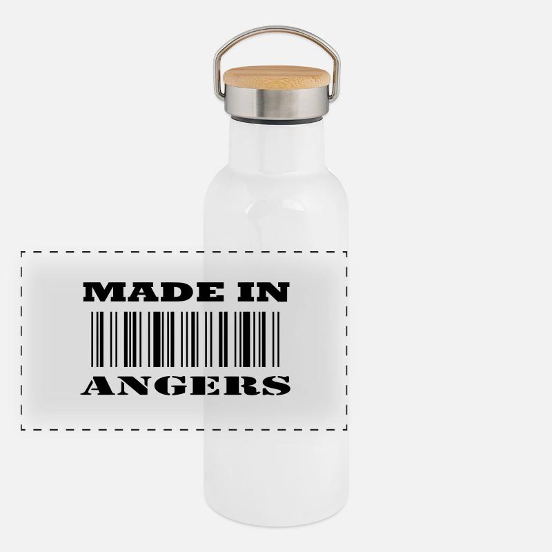 Made in ANGERS Panorama Thermosflasche mit Bambusdeckel