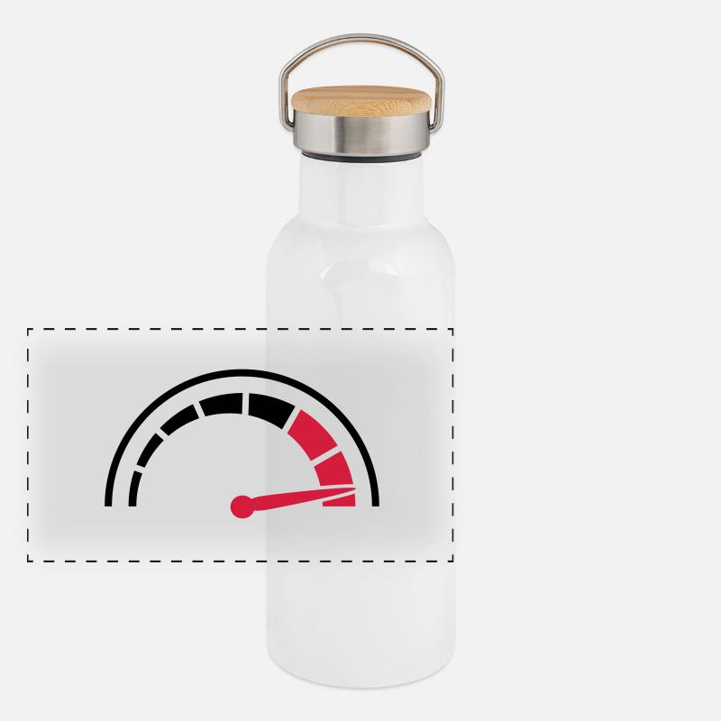 Pelouse rapide indicateur de vitesse Gourde isotherme avec bouchon en bambou