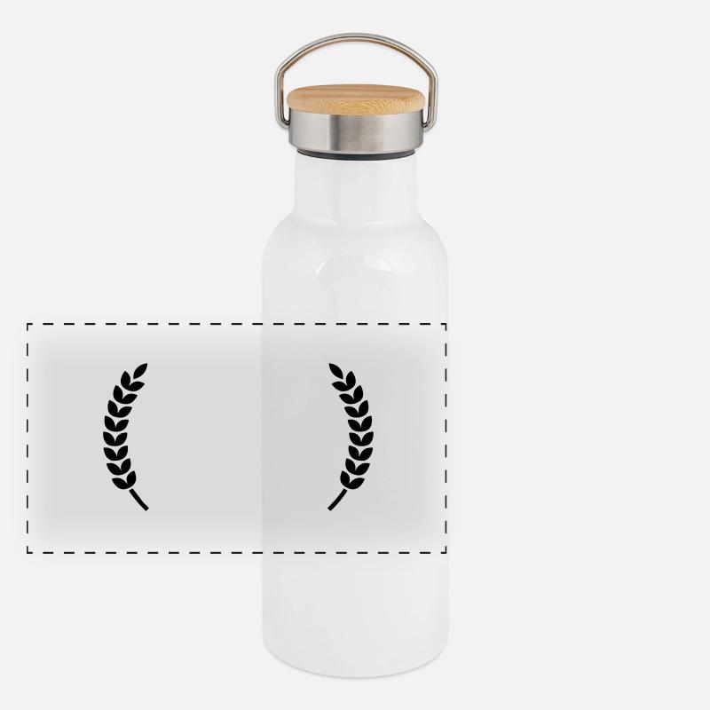 stars symbol Panorama Thermosflasche mit Bambusdeckel
