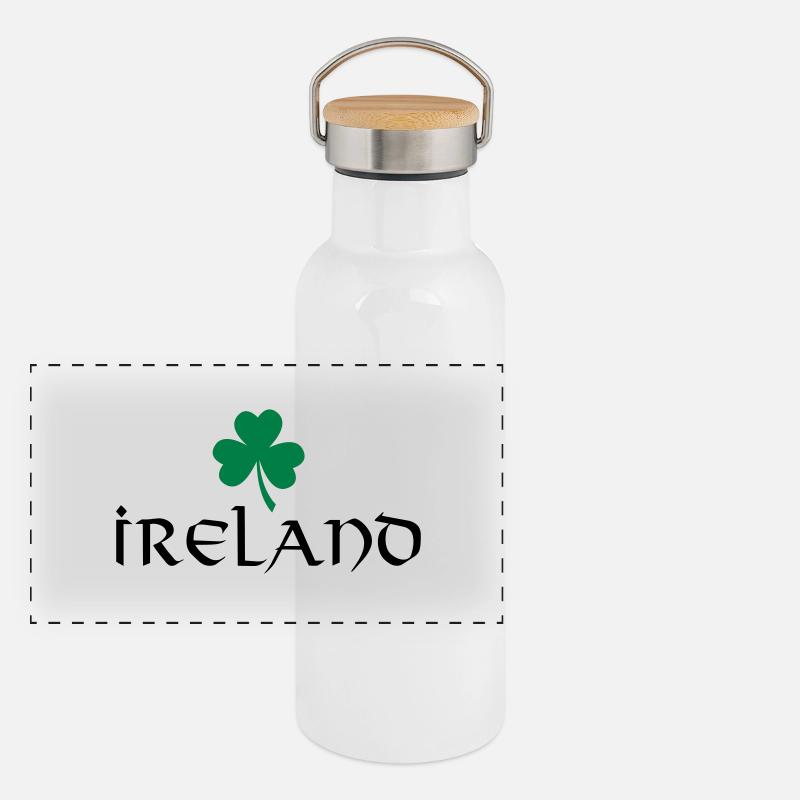 Ireland - St. Patrick's Day Gourde isotherme avec bouchon en bambou