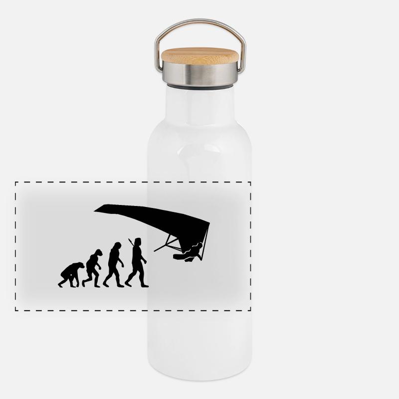 Drachenfliegen Panorama Thermosflasche mit Bambusdeckel