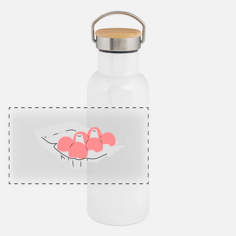 Panorama Thermosflasche mit Bambusdeckel