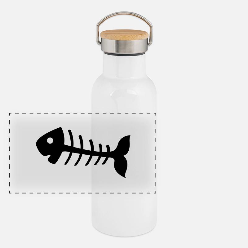 fischgraete Panorama Thermosflasche mit Bambusdeckel