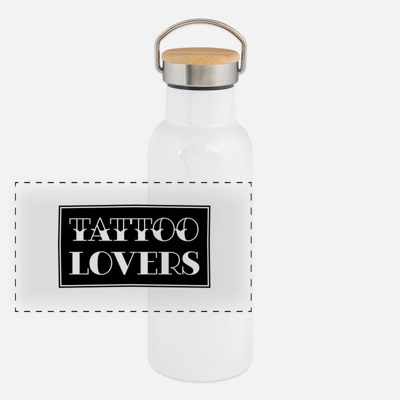 TATTOO LOVERS Gourde isotherme avec bouchon en bambou