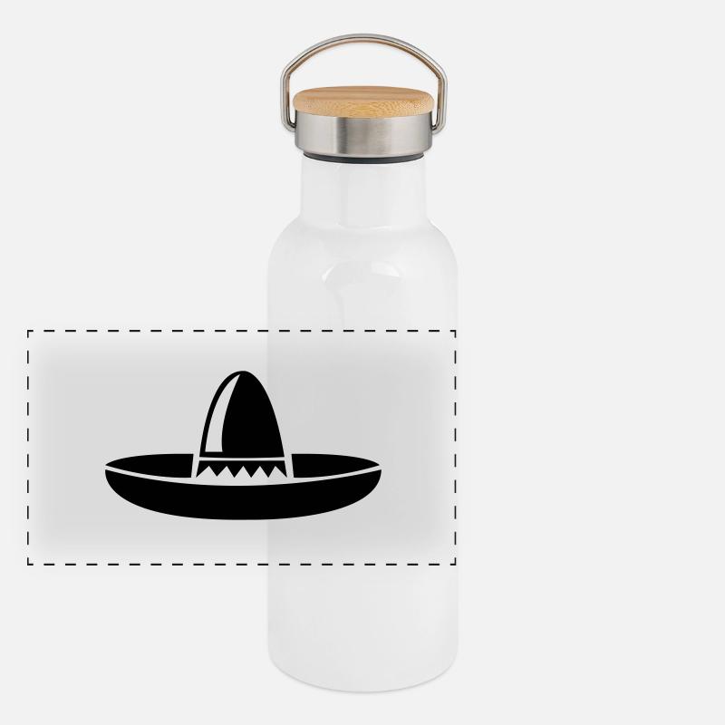 mexico_hut Panorama Thermosflasche mit Bambusdeckel