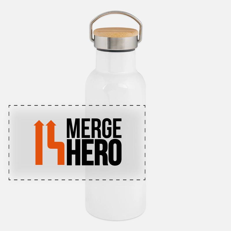 Merge Code Held Panorama Thermosflasche mit Bambusdeckel