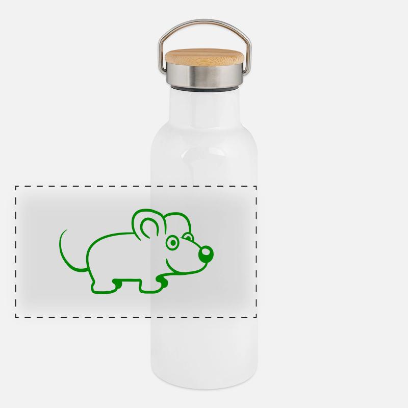 souris souris mignon petit rat rongeur amical Gourde isotherme avec bouchon en bambou