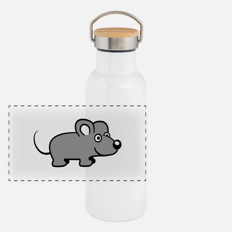 Mouse Mouse Cute Little Rat Rodent Friendly Panoramic Thermal Bottle with Bamboo Lid