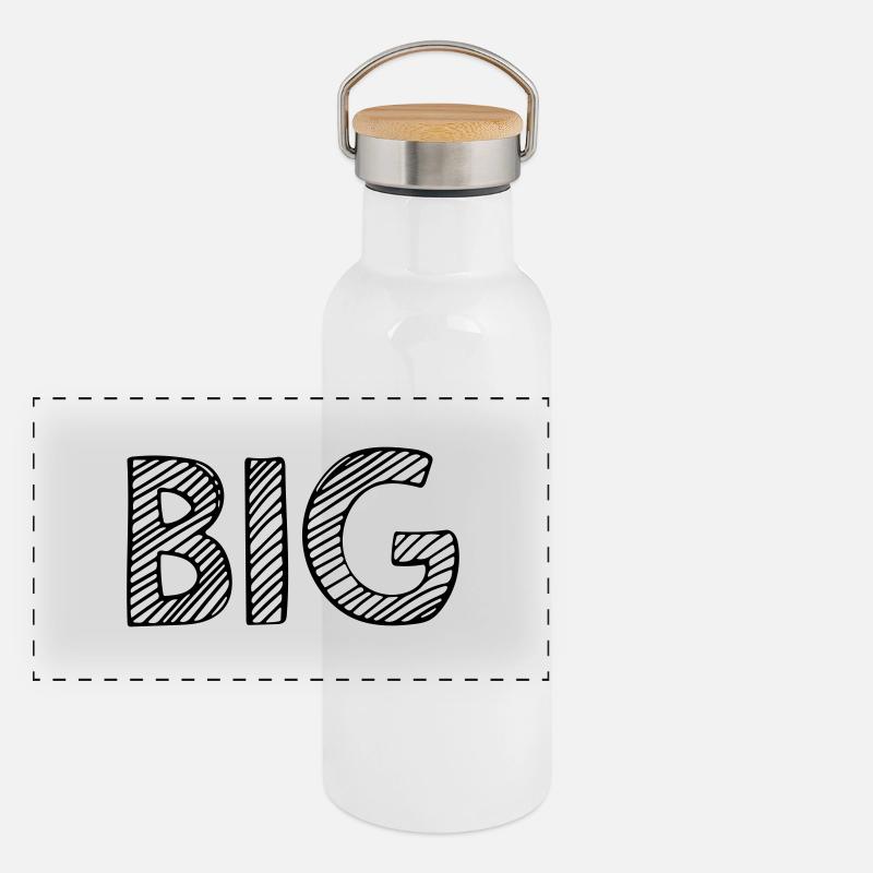 Groß Panorama Thermosflasche mit Bambusdeckel