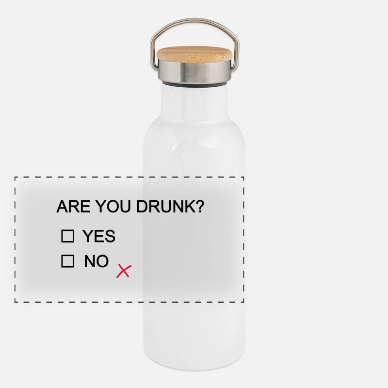 are you drunk? Panoramic Thermal Bottle with Bamboo Lid