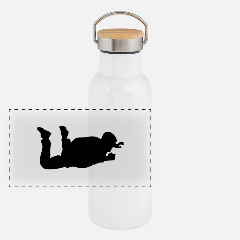 Panorama Thermosflasche mit Bambusdeckel