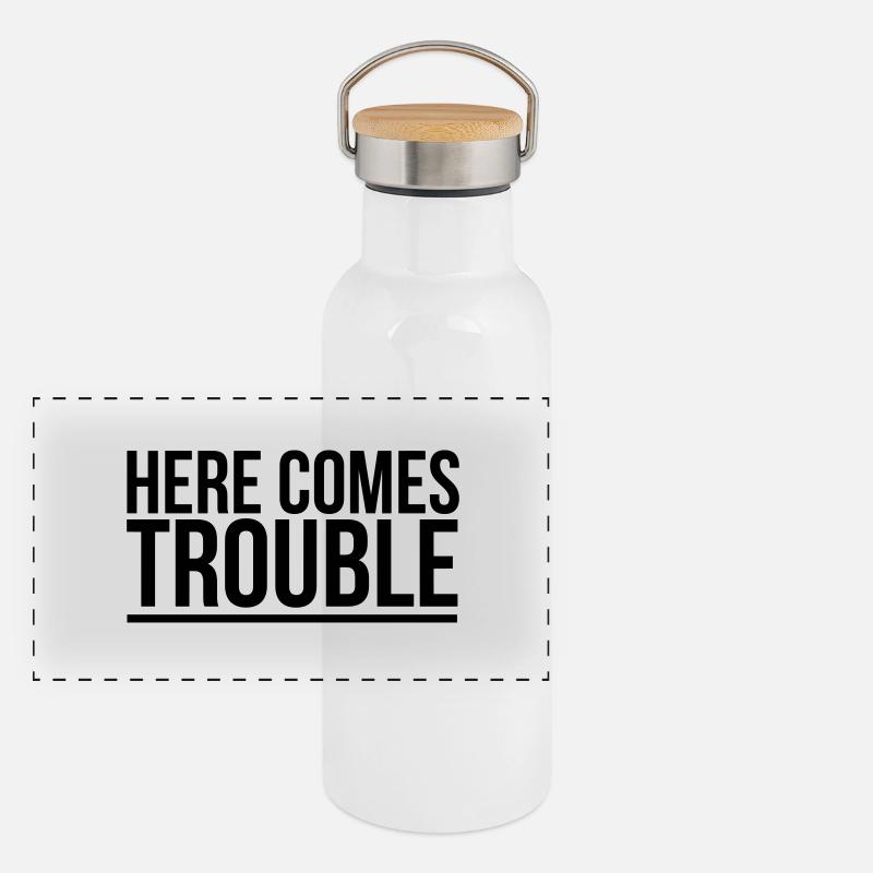 HERE COME THE PROBLEMS Panoramic Thermal Bottle with Bamboo Lid