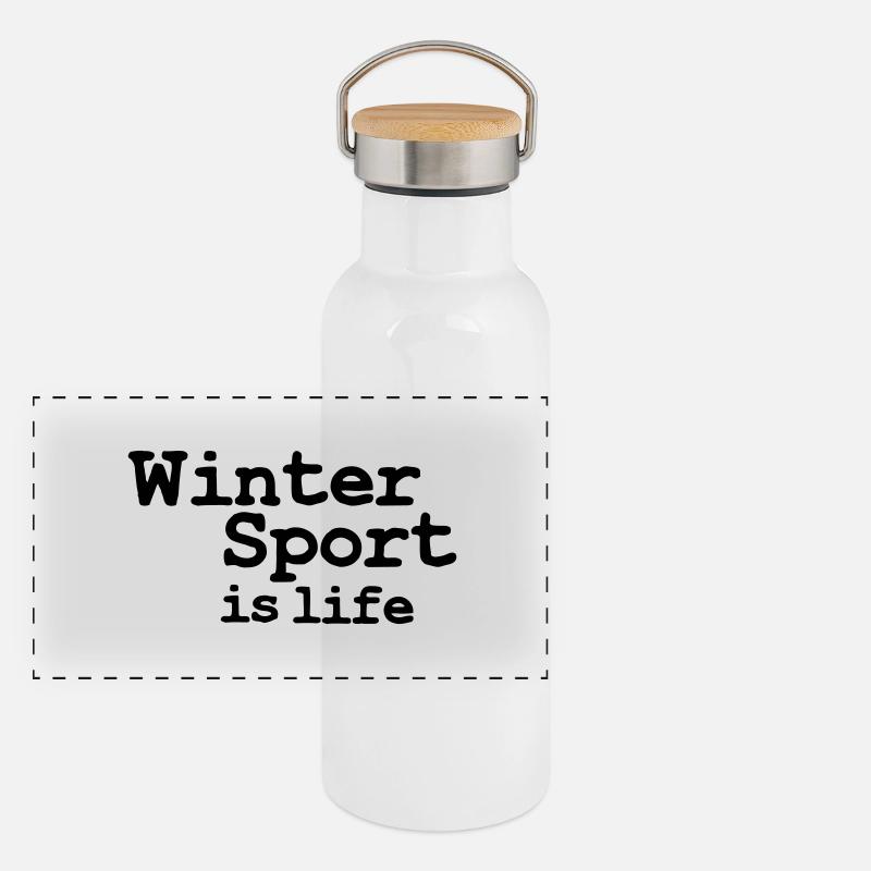 winter sport is life Panoramic Thermal Bottle with Bamboo Lid