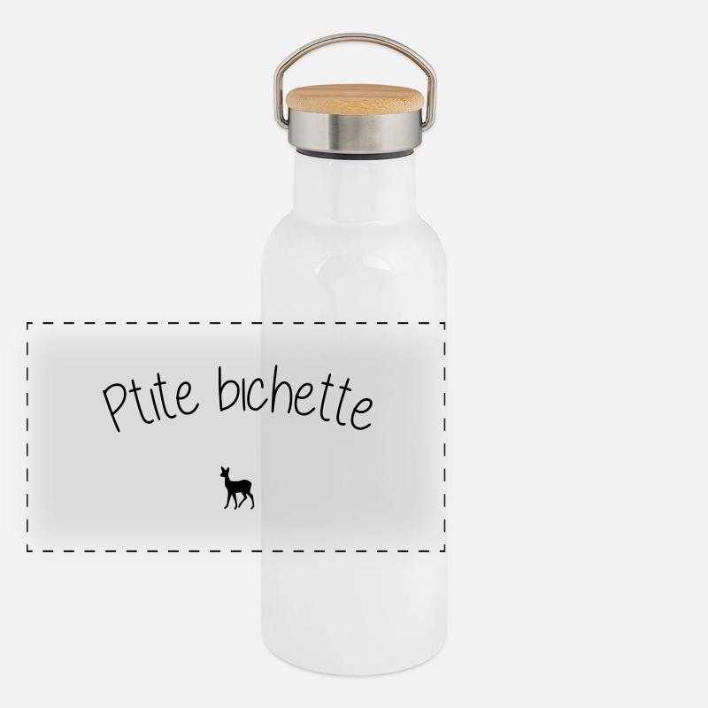 ptite bichette Gourde isotherme avec bouchon en bambou