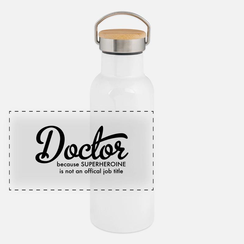 Docteur Gourde isotherme avec bouchon en bambou