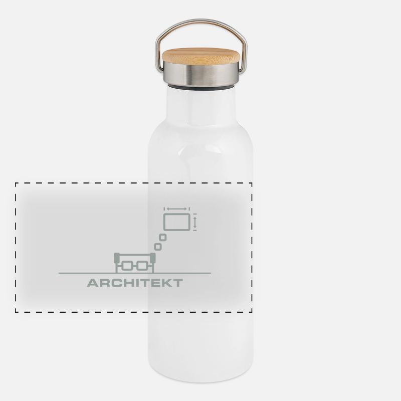 Architecte Gourde isotherme avec bouchon en bambou