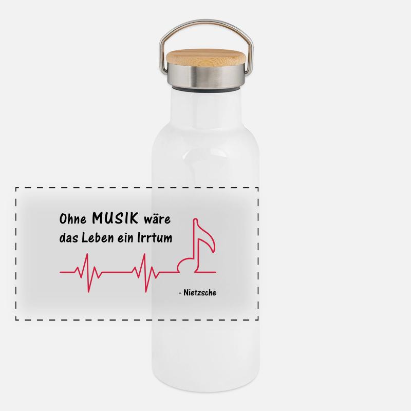 Musik Panorama Thermosflasche mit Bambusdeckel