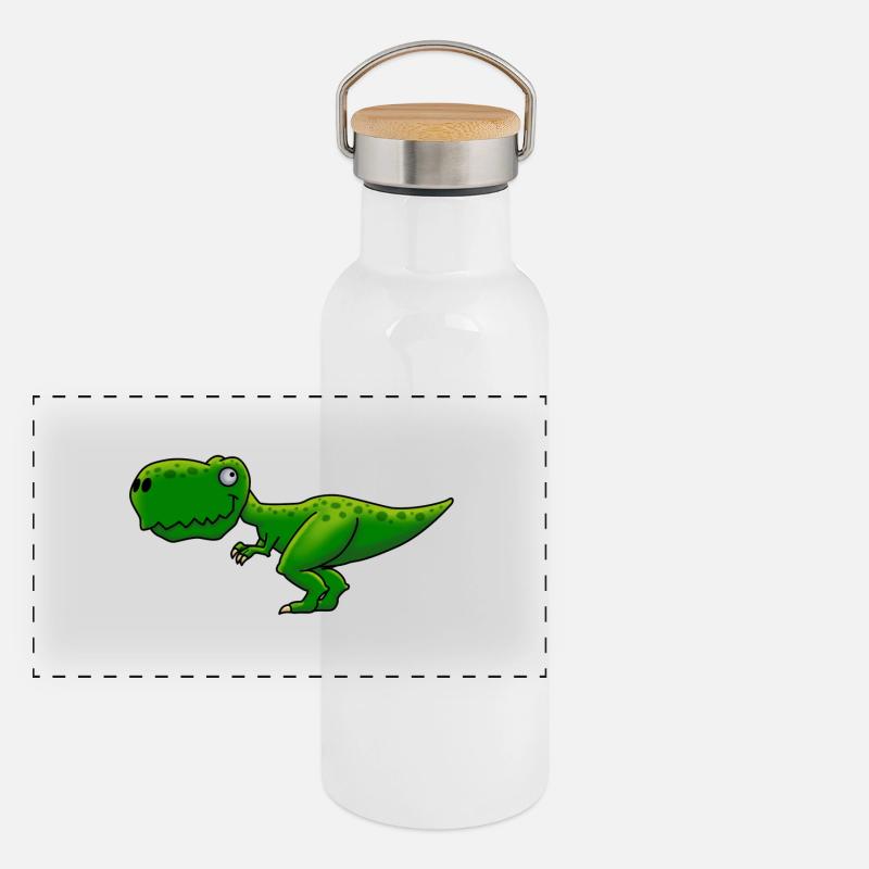 T -Rex Panorama Thermosflasche mit Bambusdeckel