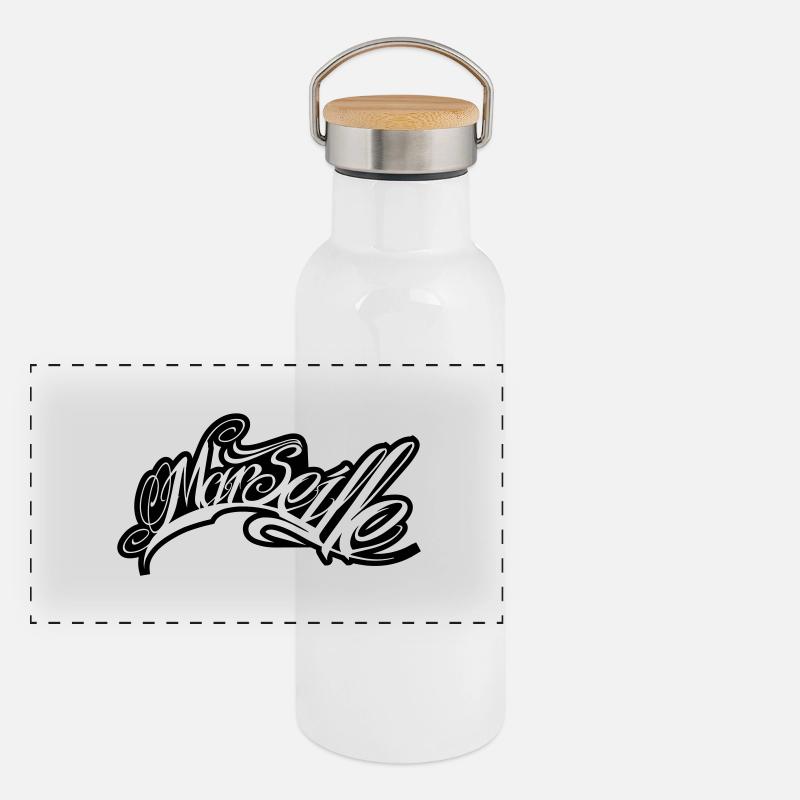 Marseille Panorama Thermosflasche mit Bambusdeckel