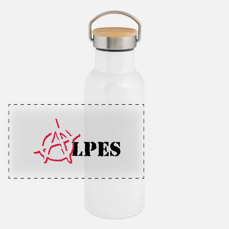 Anarchy Alpes Gourde isotherme avec bouchon en bambou