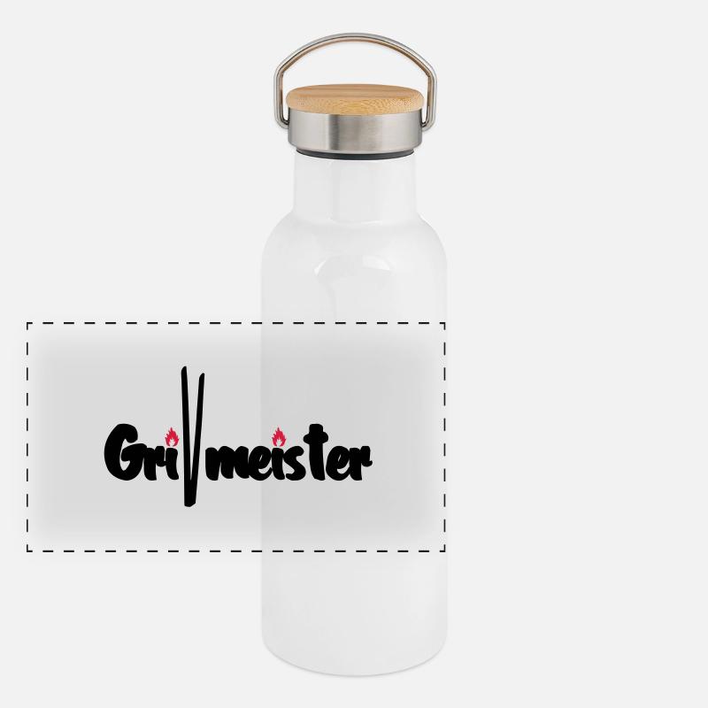 Grill Master Panoramic Thermal Bottle with Bamboo Lid