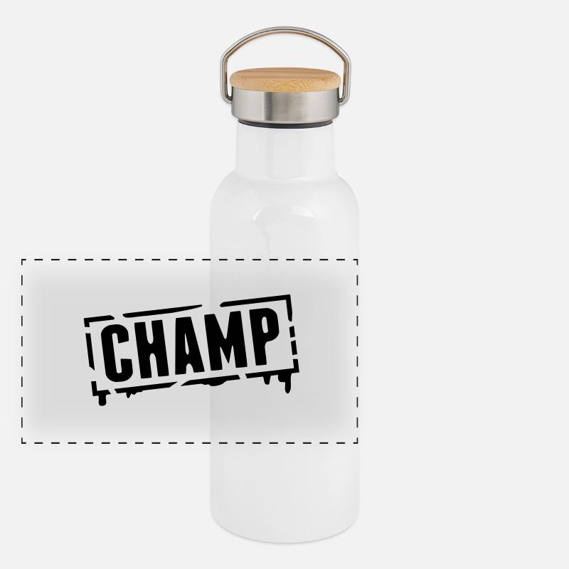 Panorama Thermosflasche mit Bambusdeckel