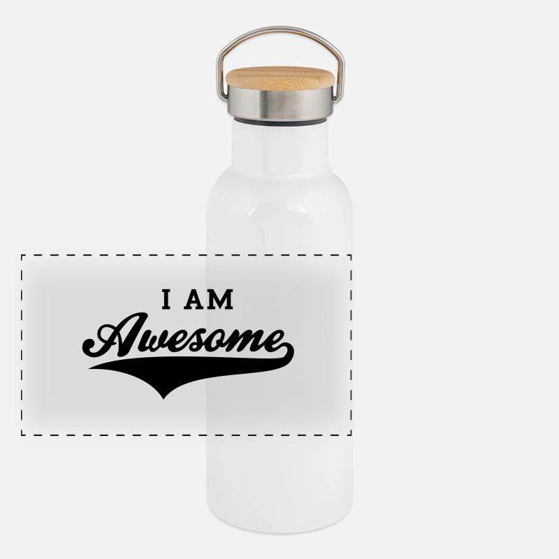 I AM Awesome Panoramic Thermal Bottle with Bamboo Lid