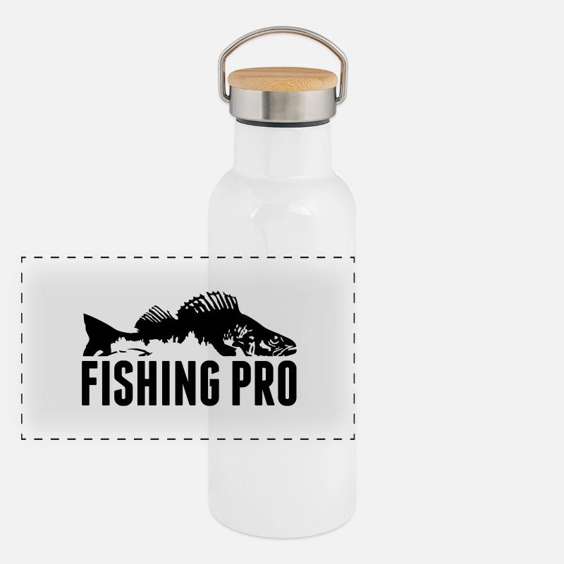 fishing_pro_barsch_gg1 Panorama Thermosflasche mit Bambusdeckel