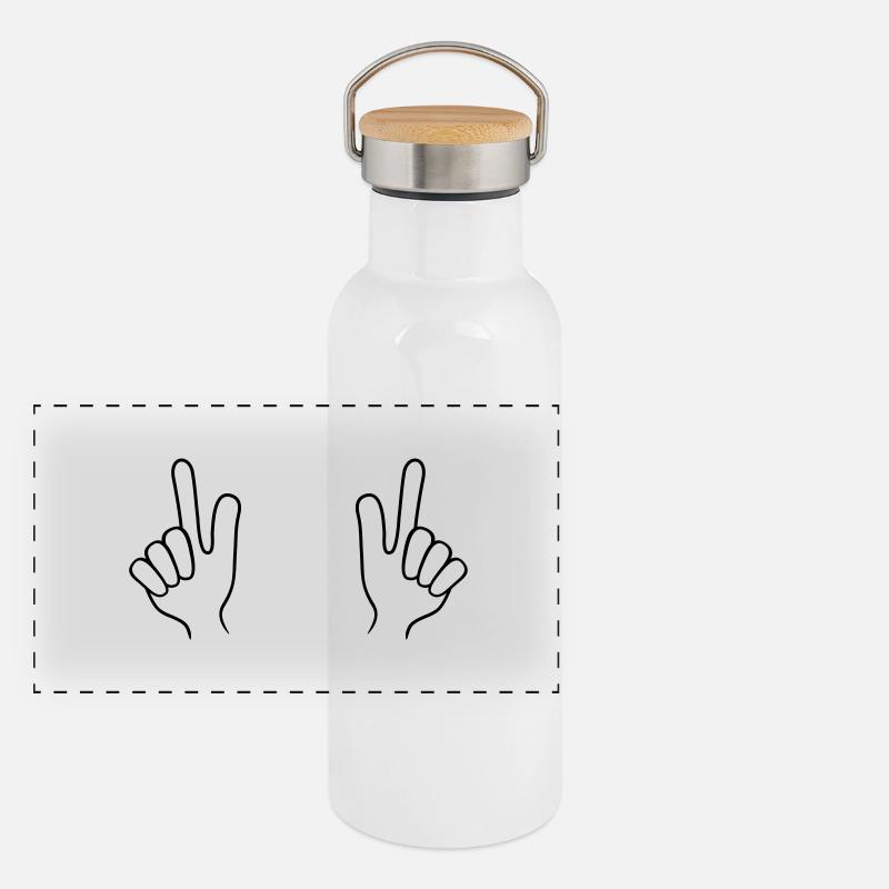 Fingers Panorama Thermosflasche mit Bambusdeckel