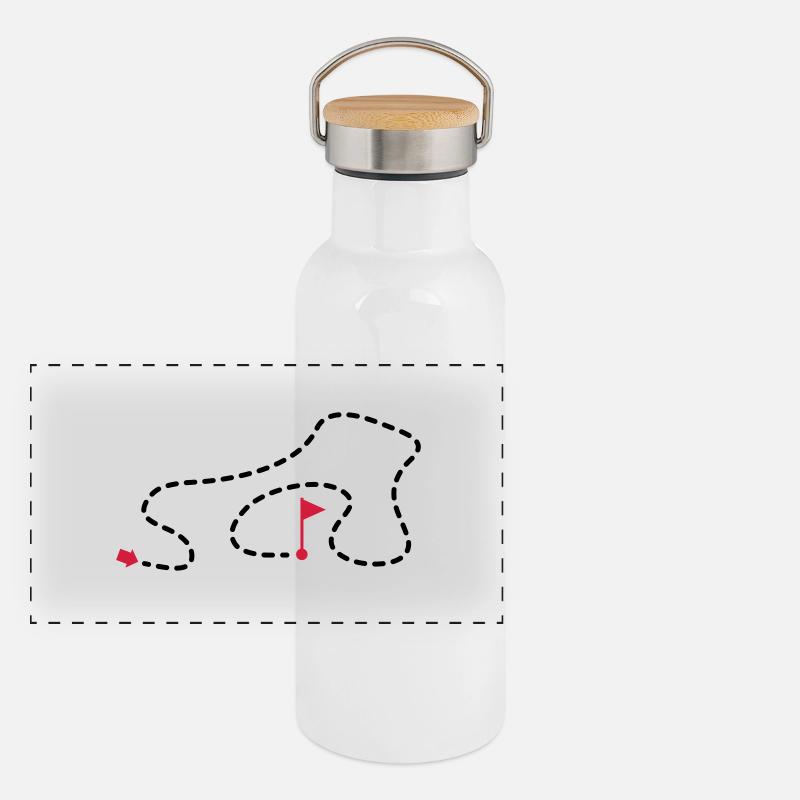 route_1f2 Gourde isotherme avec bouchon en bambou