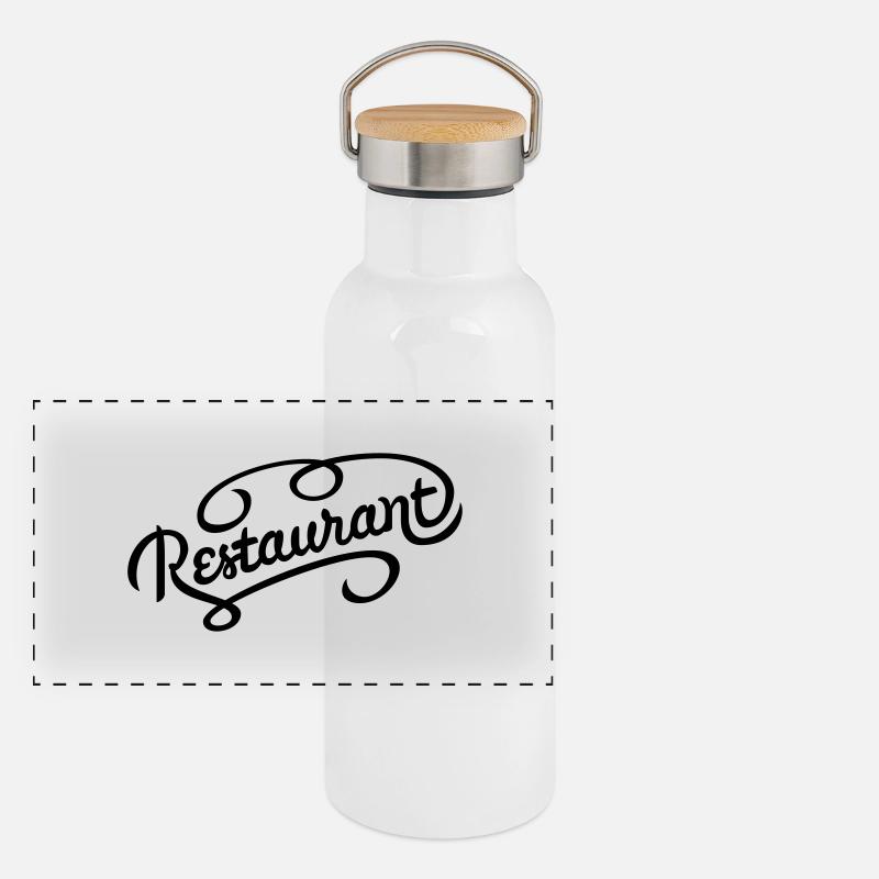 restaurant Panoramic Thermal Bottle with Bamboo Lid