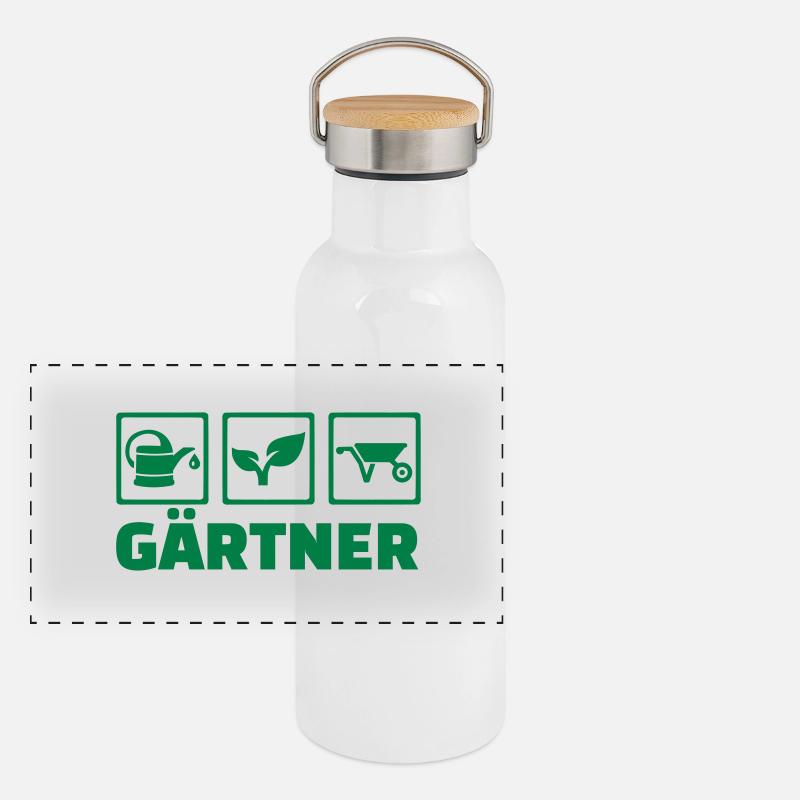 Gärtner Panorama Thermosflasche mit Bambusdeckel