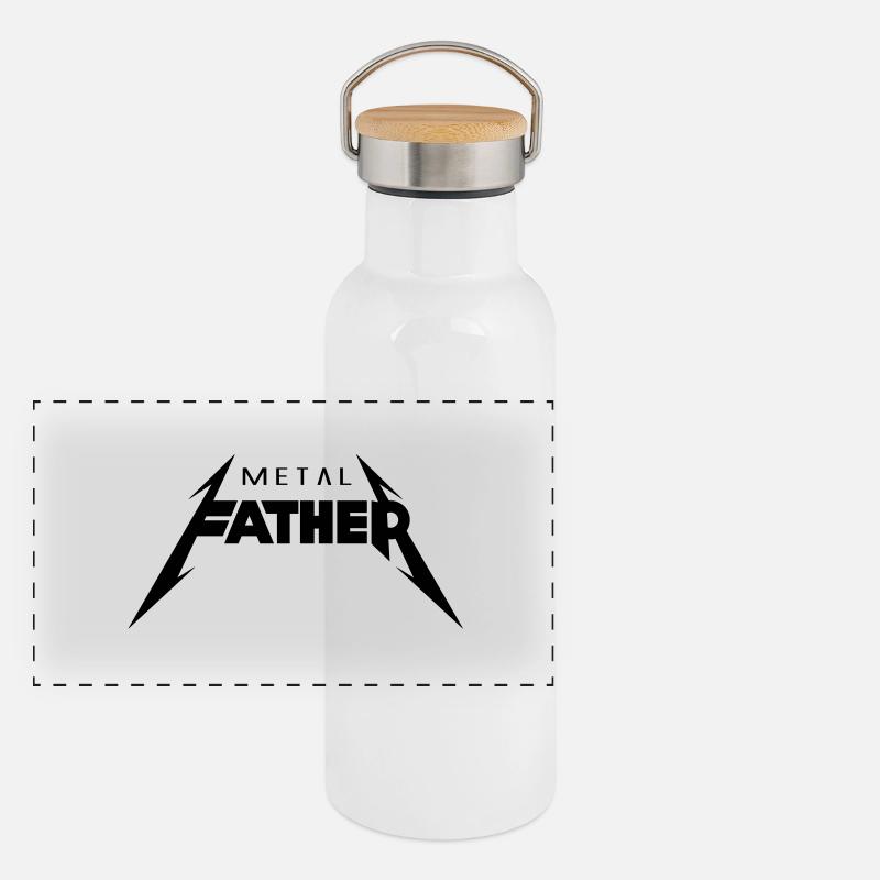 Metal Father_V2 Panorama Thermosflasche mit Bambusdeckel