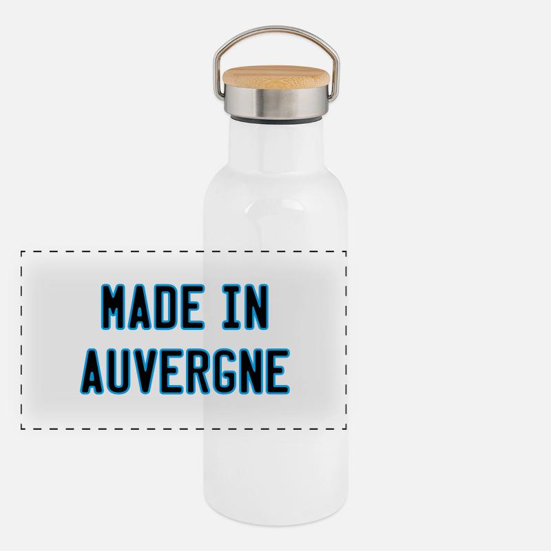 made in auvergne Gourde isotherme avec bouchon en bambou