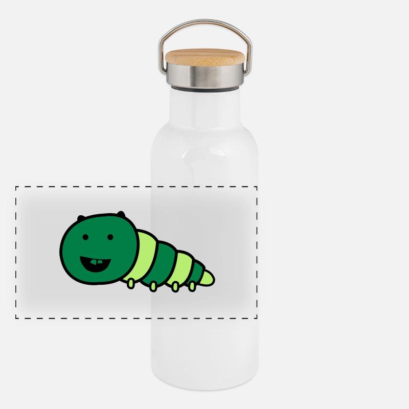 lustige_raupe Gourde isotherme avec bouchon en bambou