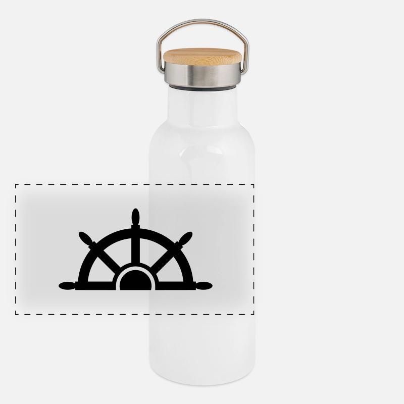 sailing Panoramic Thermal Bottle with Bamboo Lid