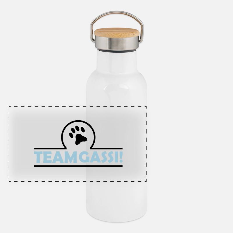 Panorama Thermosflasche mit Bambusdeckel