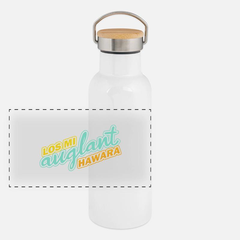 Los mi auglant Panorama Thermosflasche mit Bambusdeckel