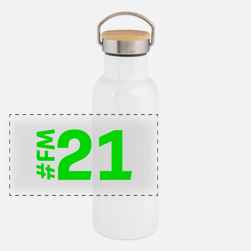 Panorama Thermosflasche mit Bambusdeckel