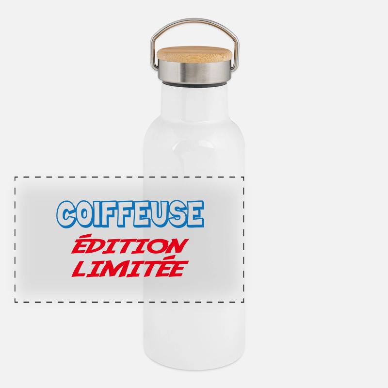 COIFFEUSE édition limitée Gourde isotherme avec bouchon en bambou