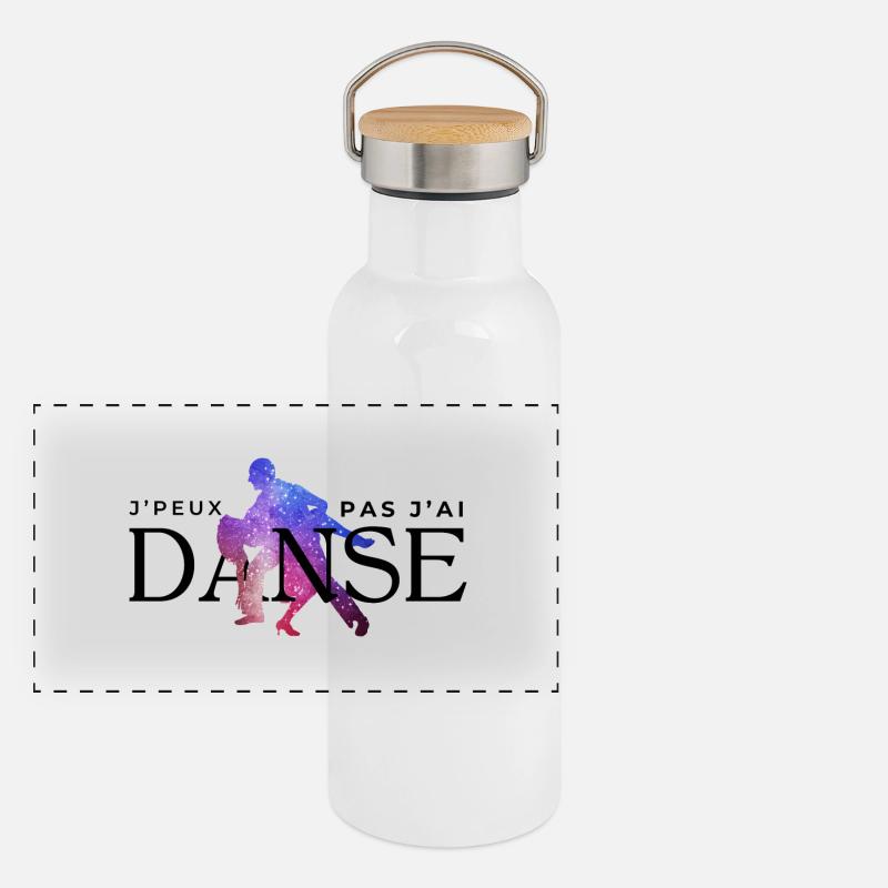 I Can't I Danced - Humor Geschenkidee Panorama Thermosflasche mit Bambusdeckel