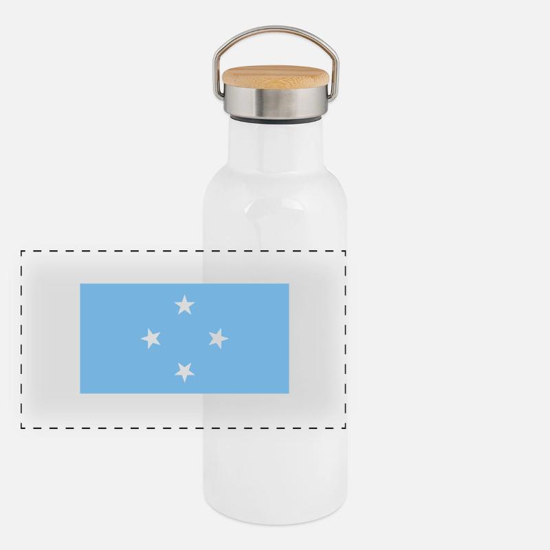 Micronesia Panoramic Thermal Bottle with Bamboo Lid