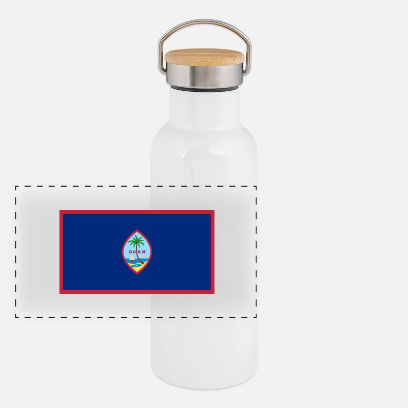 Guam Gourde isotherme avec bouchon en bambou