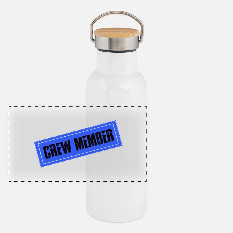 Crew Mitglied Panorama Thermosflasche mit Bambusdeckel
