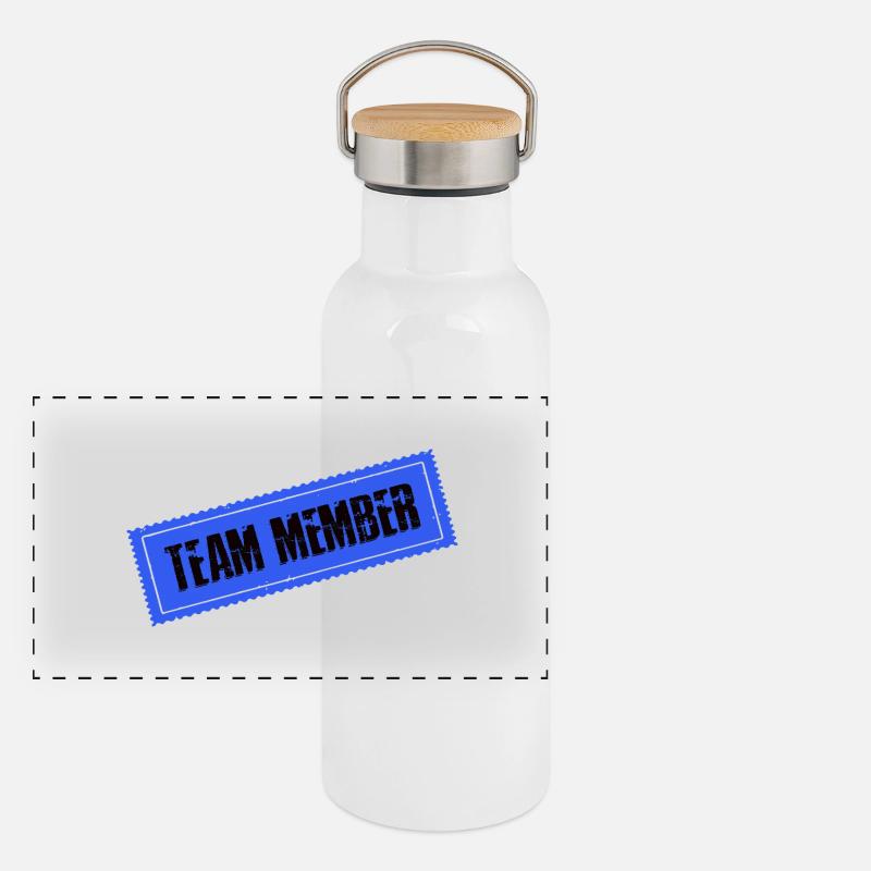 Team Mitglied Panorama Thermosflasche mit Bambusdeckel