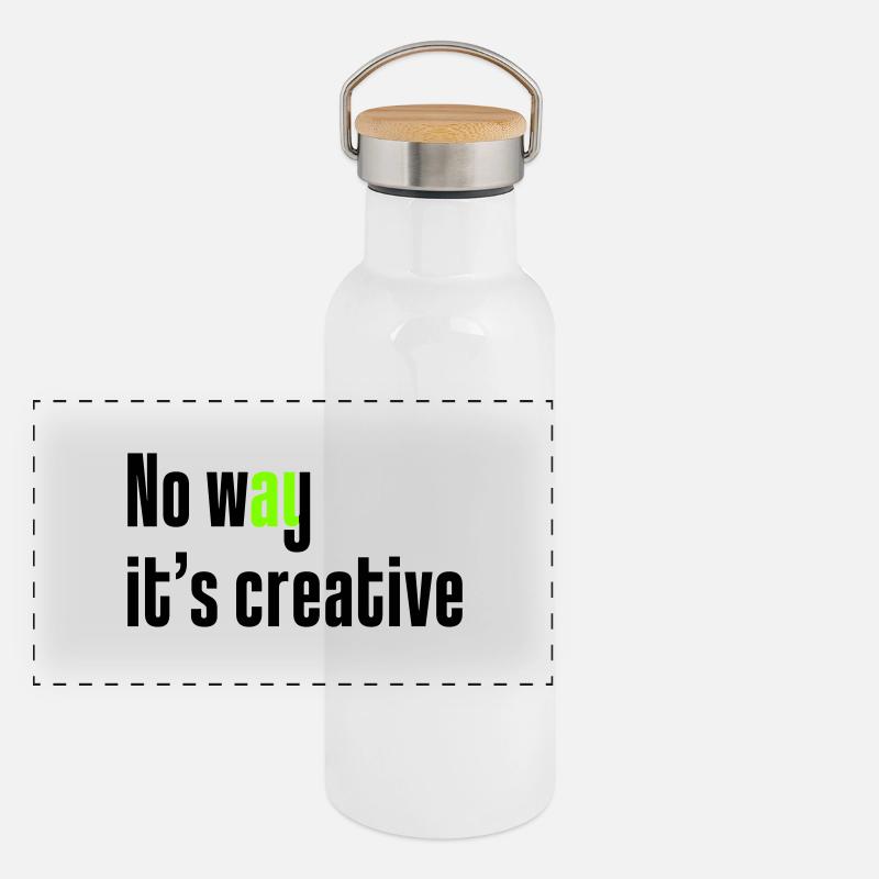 Pas question que ce soit créatif Gourde isotherme avec bouchon en bambou