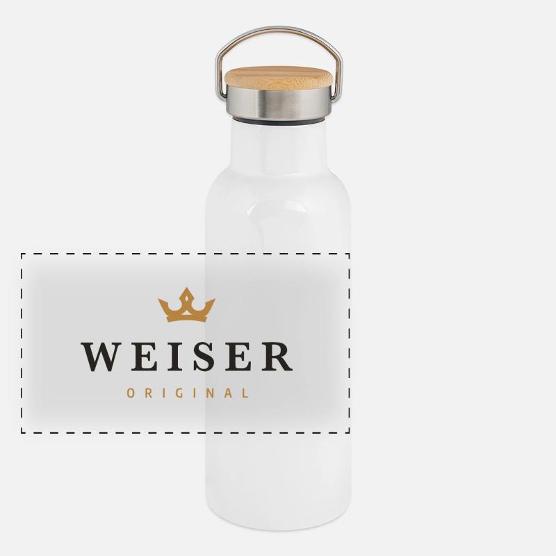 Wise Original Family Logo Panoramic Thermal Bottle with Bamboo Lid