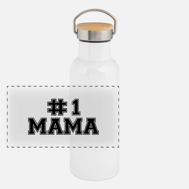 Number One mères de maman Gourde isotherme avec bouchon en bambou