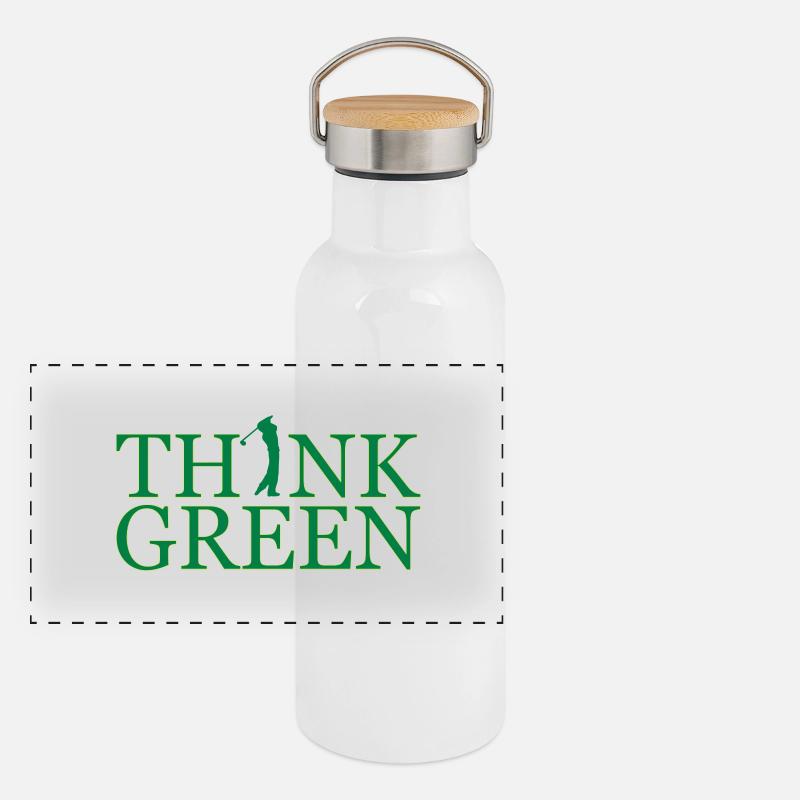 Panorama Thermosflasche mit Bambusdeckel
